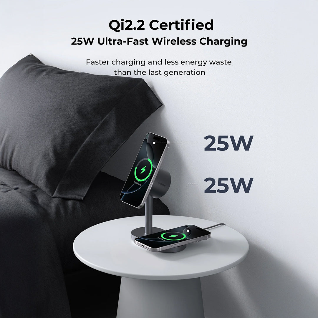 LC-MC213 Qi2.2 MagFusion 2X Wireless Charging Station 2-in-1 Magnetic Wireless Charger