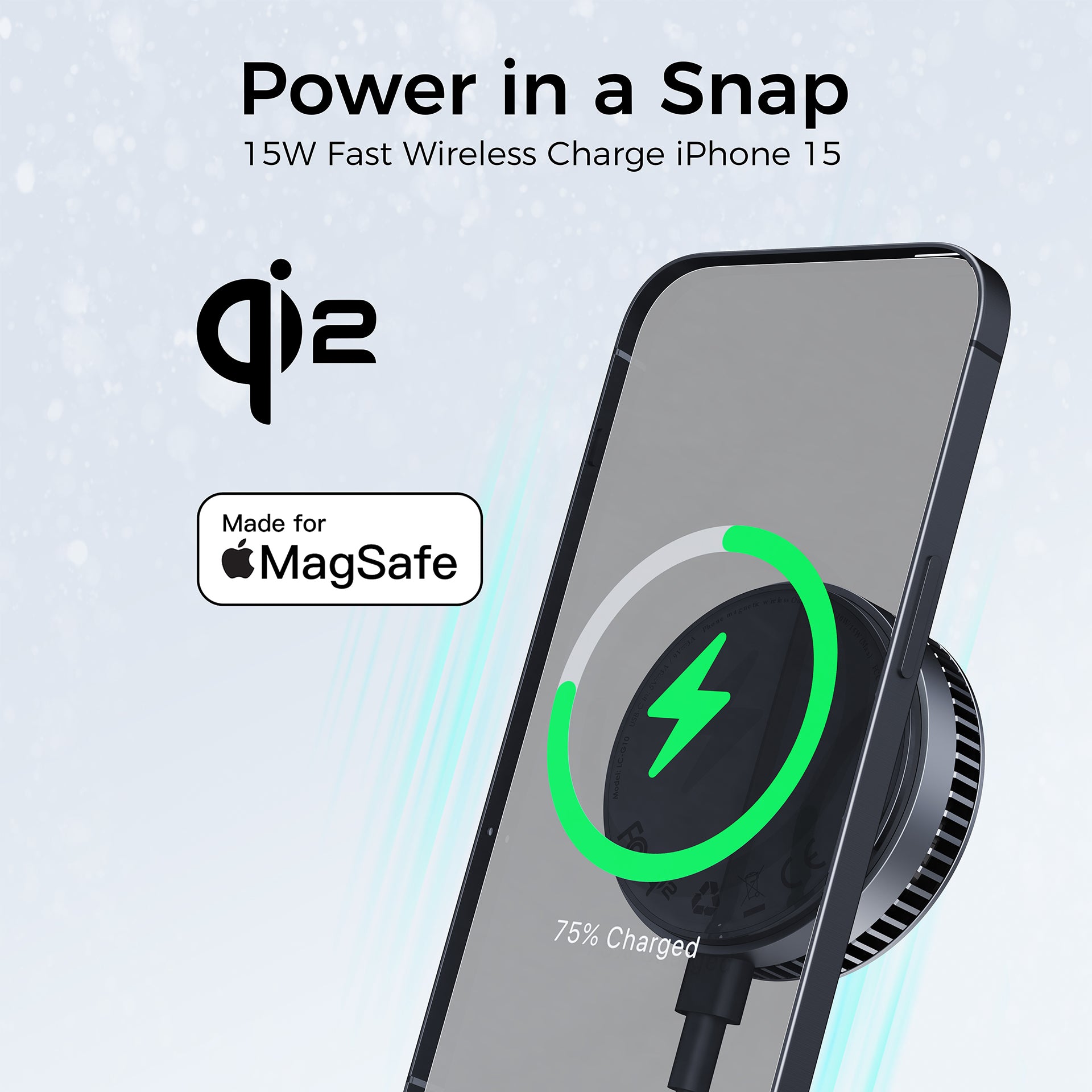 LC-G10 MagFusion GameFrost Qi2 Active Cooling Wireless Charger