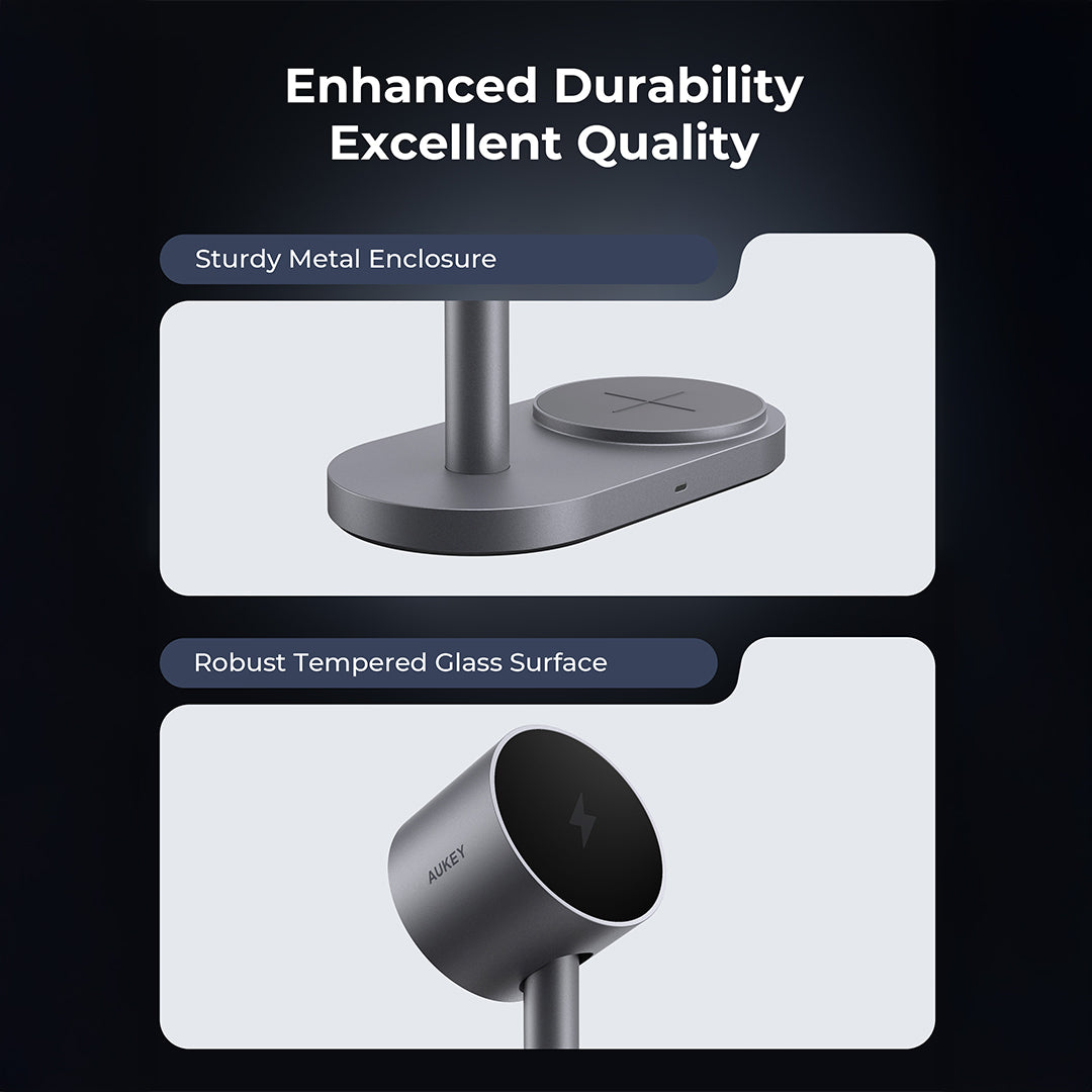 LC-MC213 Qi2.2 MagFusion 2X Wireless Charging Station 2-in-1 Magnetic Wireless Charger