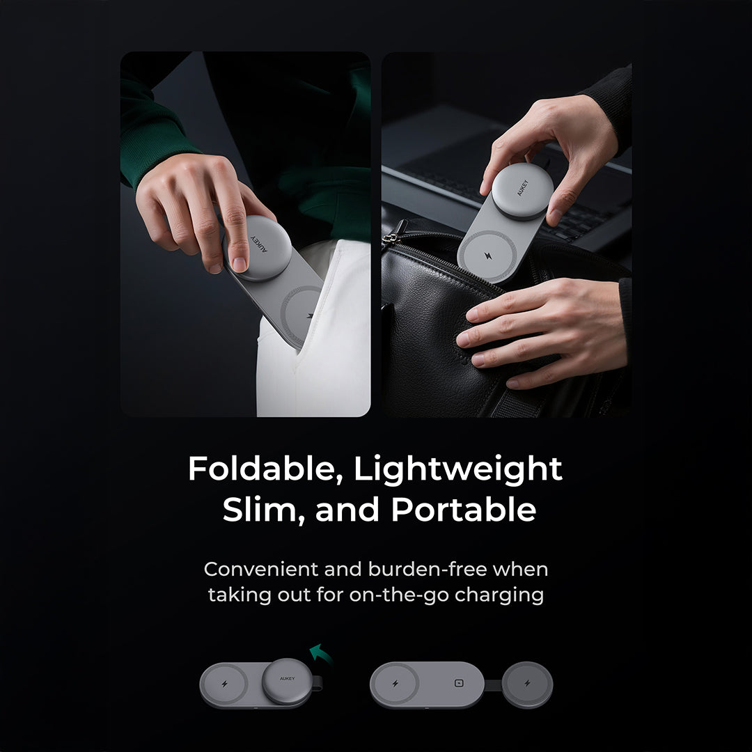 LC-MC314 Qi2.25W Foldable 3-in-1 Magnetic Fast Wireless Charger