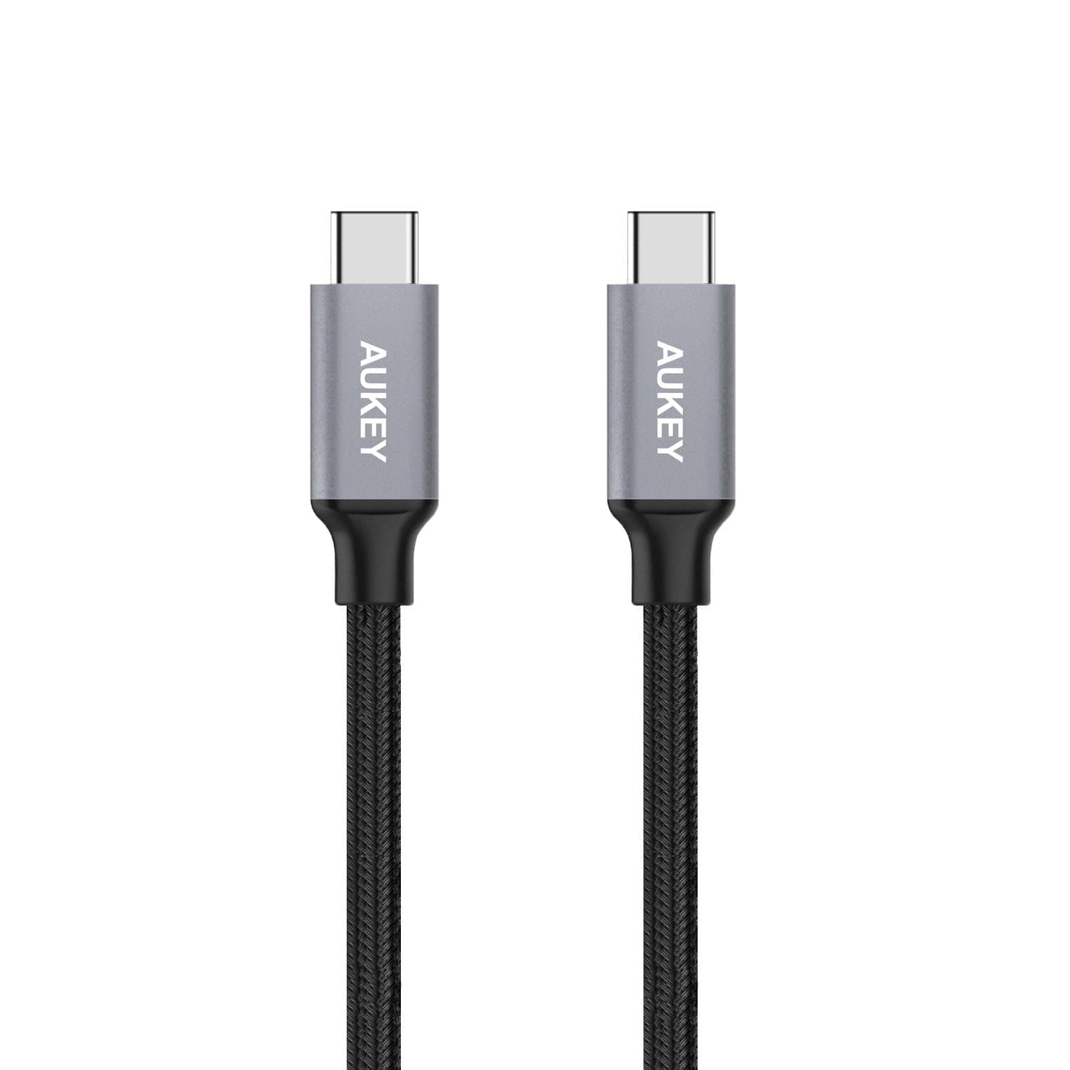 AUKEY CB-CD5 1M USB C To USB C Quick Charge 3.0 Durable Braided Nylon Cable - Aukey Malaysia Official Store