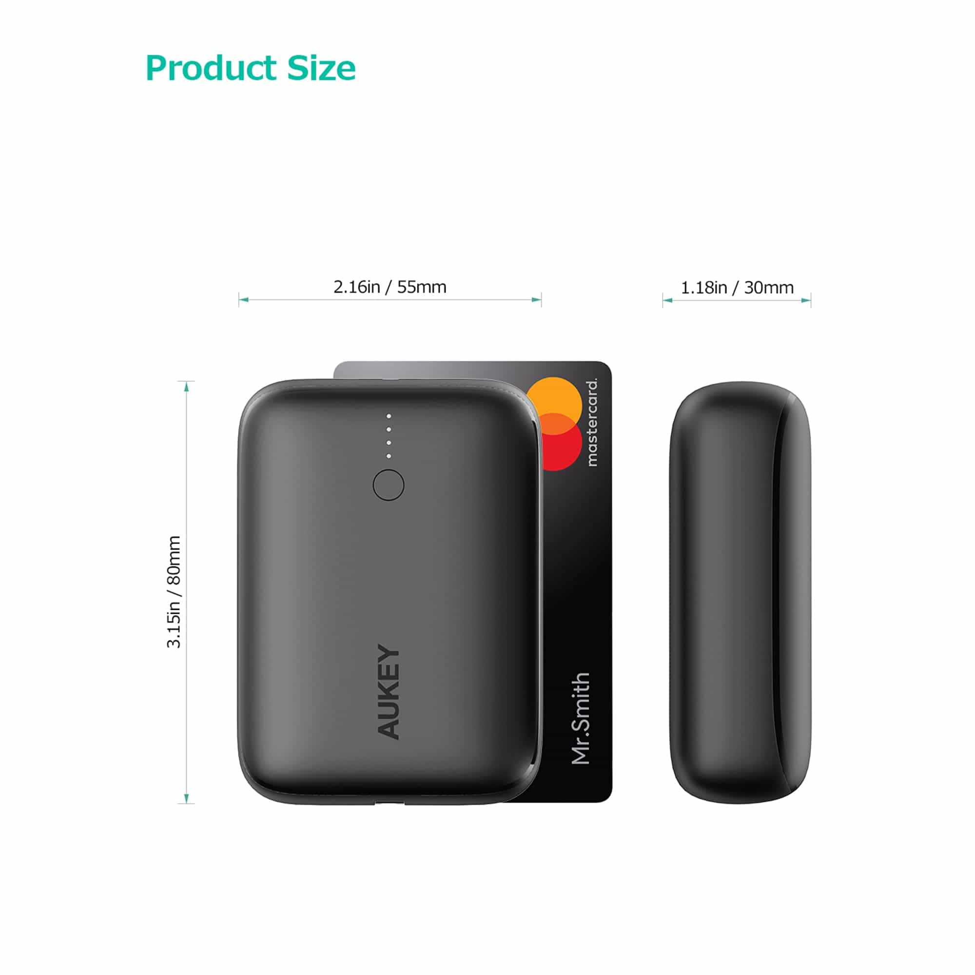 PB-N83S 20W USB C PD & USB QC3.0 SCP 10000mAH Mini Power Bank