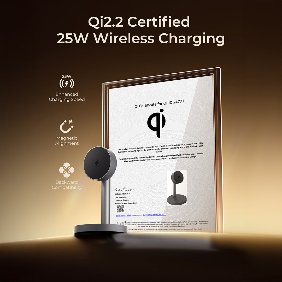 LC-MC111 Qi2.2 Magnetic 25W Wireless Charging Station