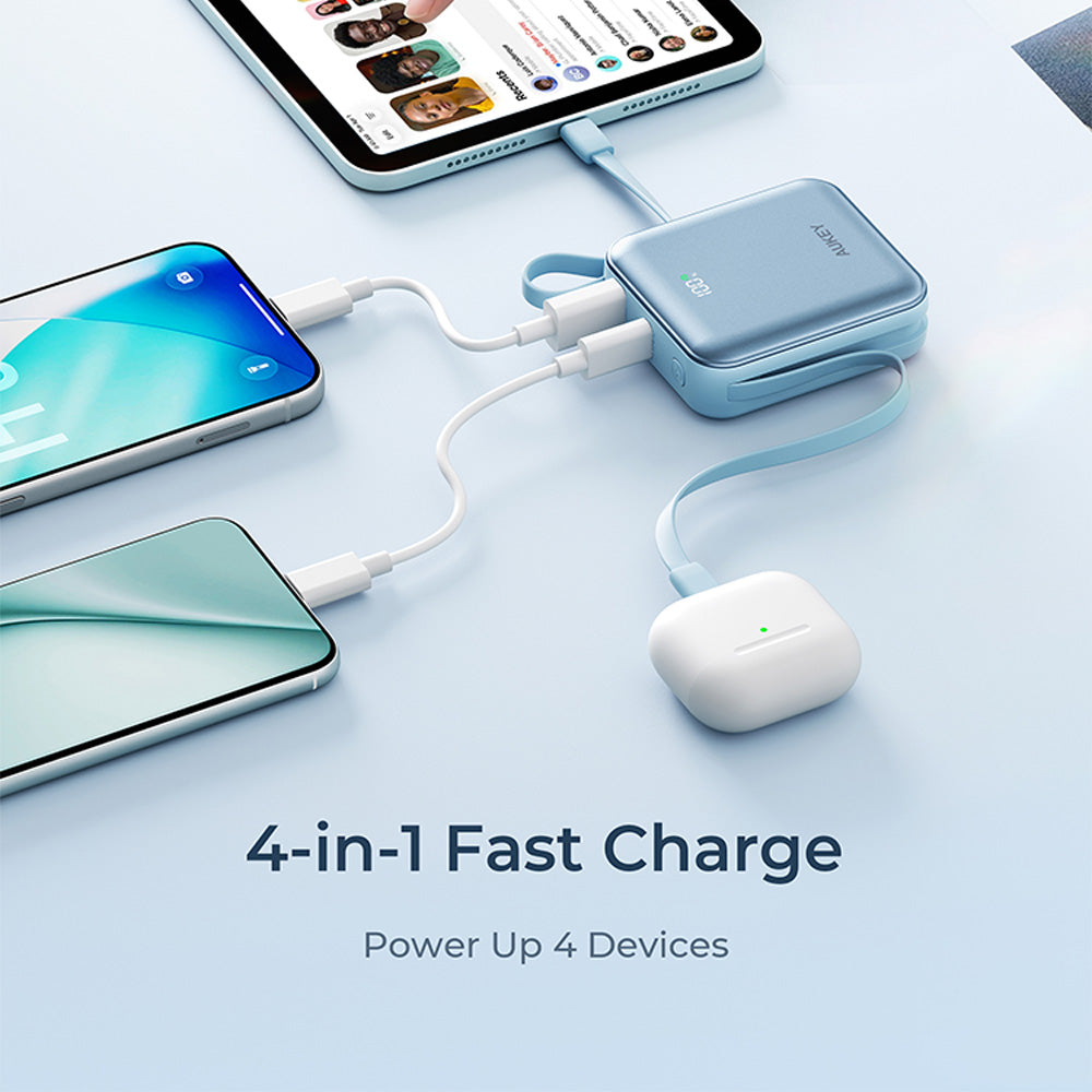 PB-Y91L 10K mAh 22.5W Swivel Mini L Power Bank with USB C and Lightning Cable - CCC Certification