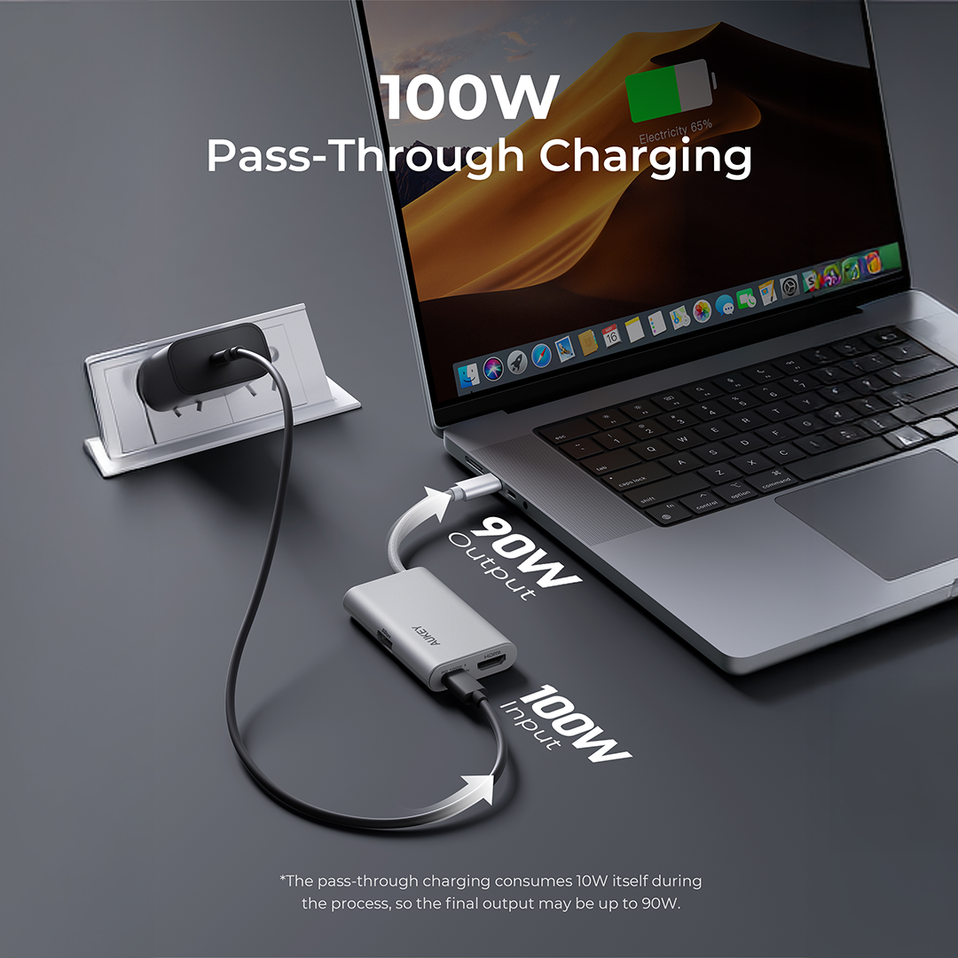 AUKEY UH-CUH06 OfficeDok 5-in-1 Lite USB Hub Adapter