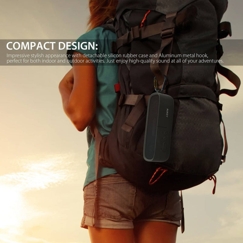 AUKEY SK-M7 Wireless Portable Bluetooth 4.1 outdoor Stereo Speaker - Black - Aukey Malaysia Official Store