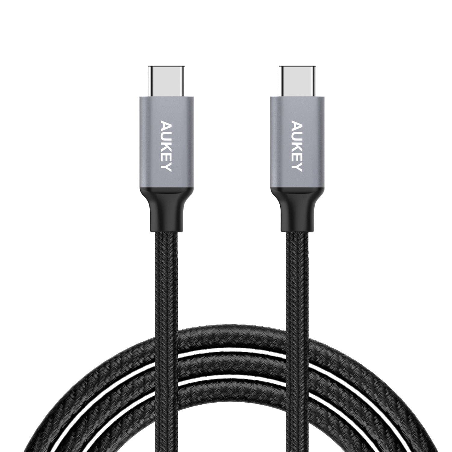 AUKEY CB-CD6 2M USB C To USB C Quick Charge 3.0 Durable Braided Nylon Cable - Aukey Malaysia Official Store