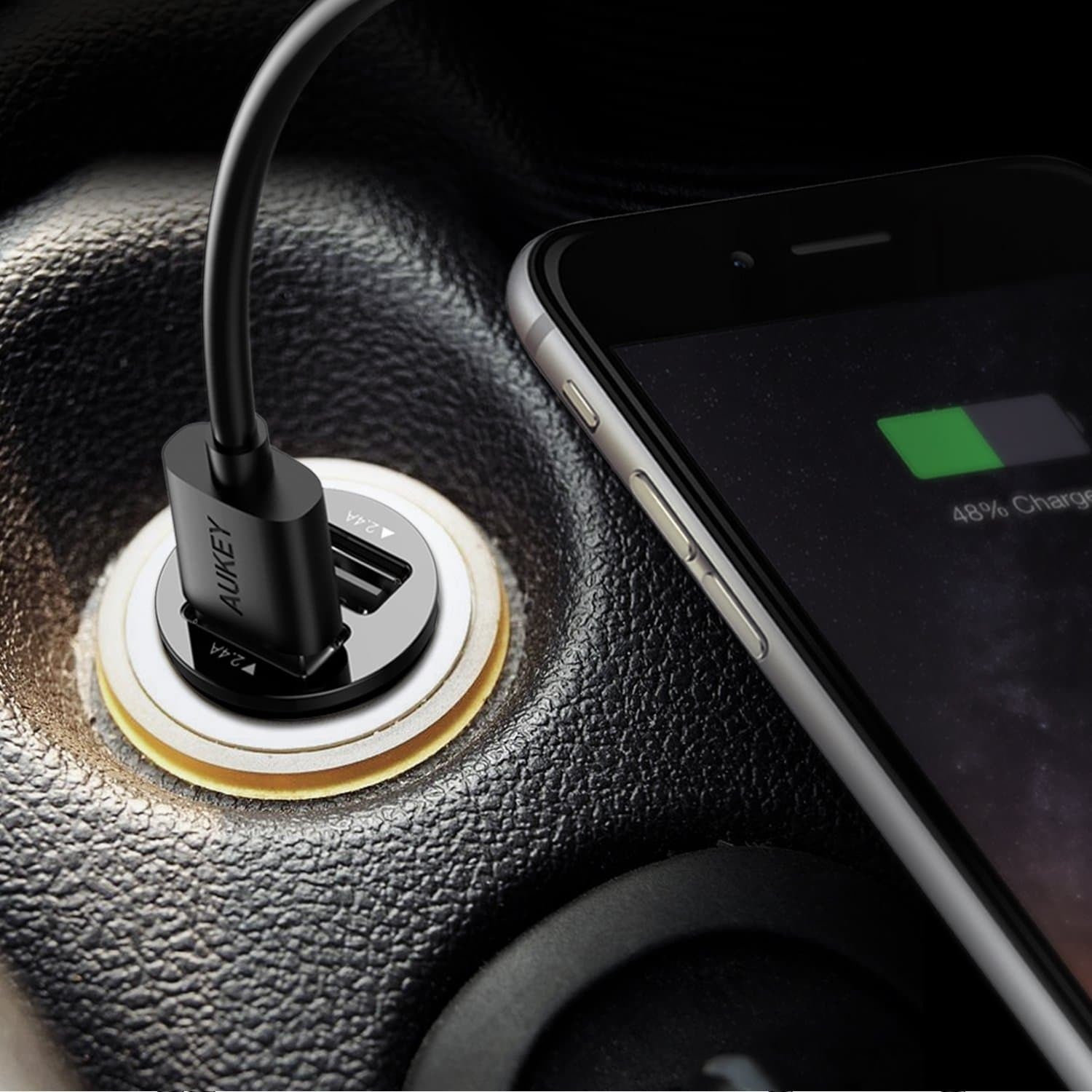 AUKEY CC-S1 Universal True AiPOWER 24W 4.8A Dual Port Car Charger - Aukey Malaysia Official Store