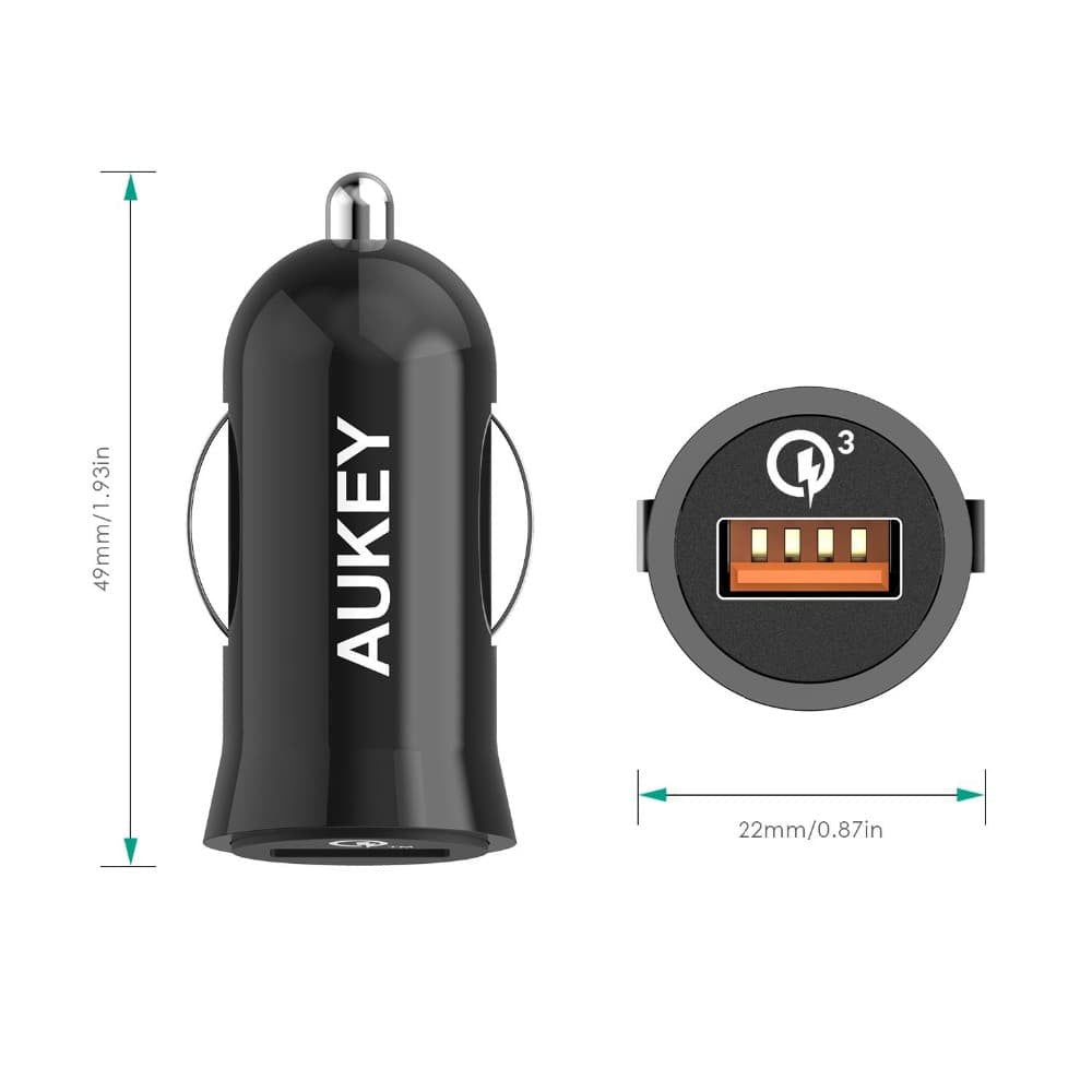 AUKEY CC-T10 Qualcomm Quick Charge 3.0 Car Charger - Aukey Malaysia Official Store