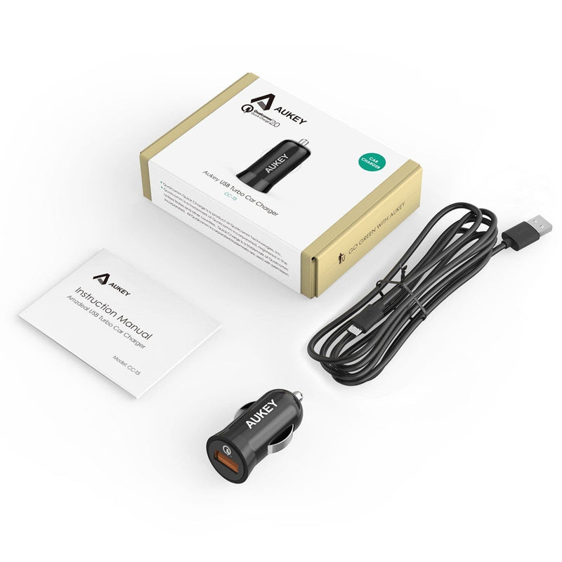 AUKEY CC-T5 18W Qualcomm Quick Charge 2.0 Car Charger - Aukey Malaysia Official Store