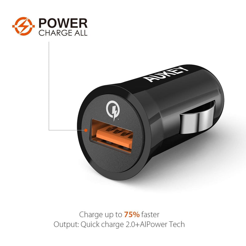AUKEY CC-T5 18W Qualcomm Quick Charge 2.0 Car Charger - Aukey Malaysia Official Store