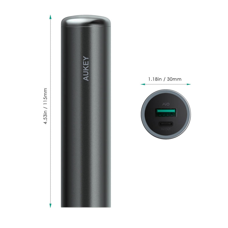 AUKEY PB-Y5 5000mAh USB-C Power Bank With AiPOWER Technology - Aukey Malaysia Official Store