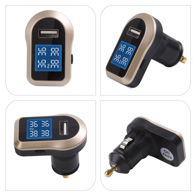 AUKEY TP-CO-001 TPMS Wireless Tyre Pressure Monitoring System with car charger - Aukey Malaysia Official Store