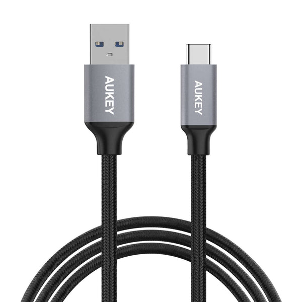 AUKEY CB-CD2 1m USB-C to USB 3.0 Quick Charge 3.0 High Performance Nylon Braided Cable - Aukey Malaysia Official Store
