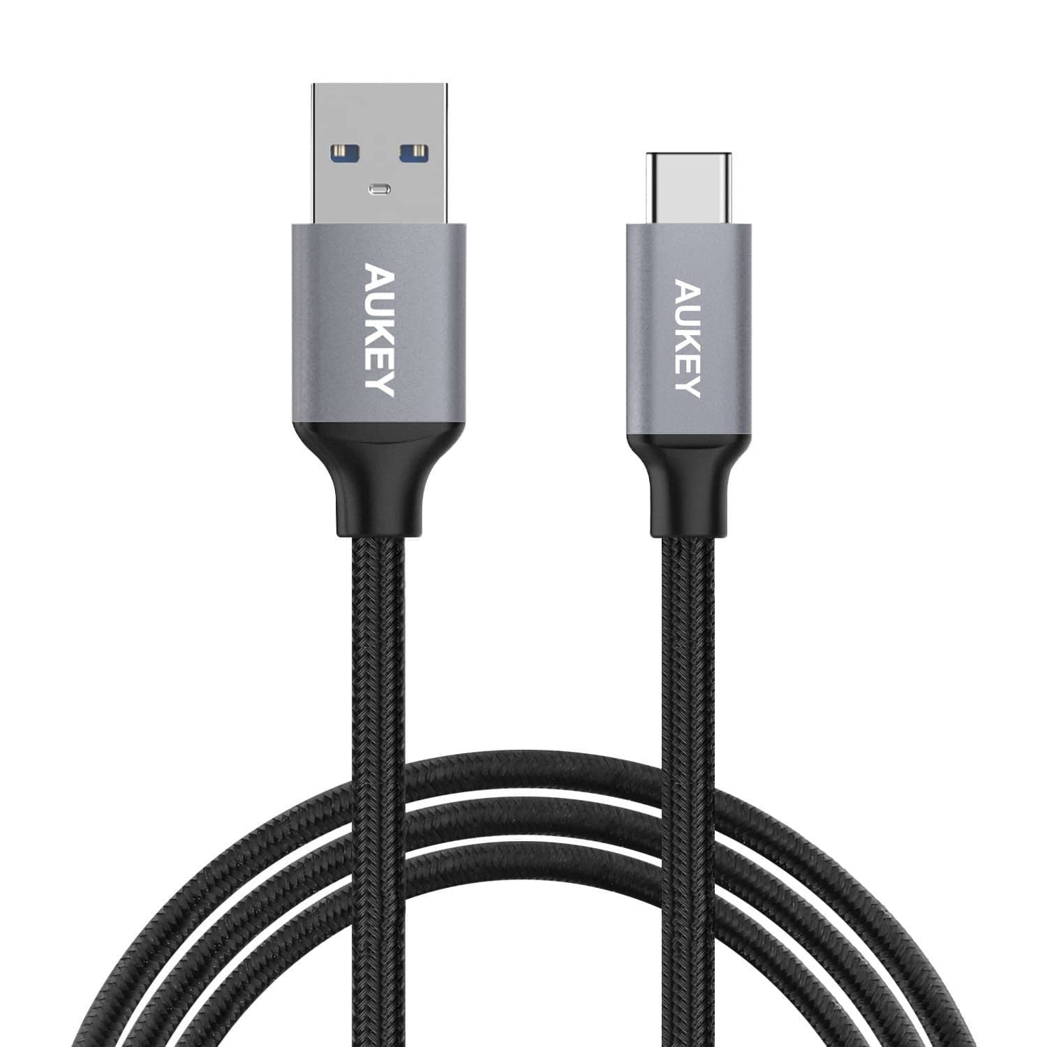 AUKEY CB-CD3 2m USB-C to USB 3.0 Quick Charge 3.0 Performance Nylon Braided Cable - Aukey Malaysia Official Store