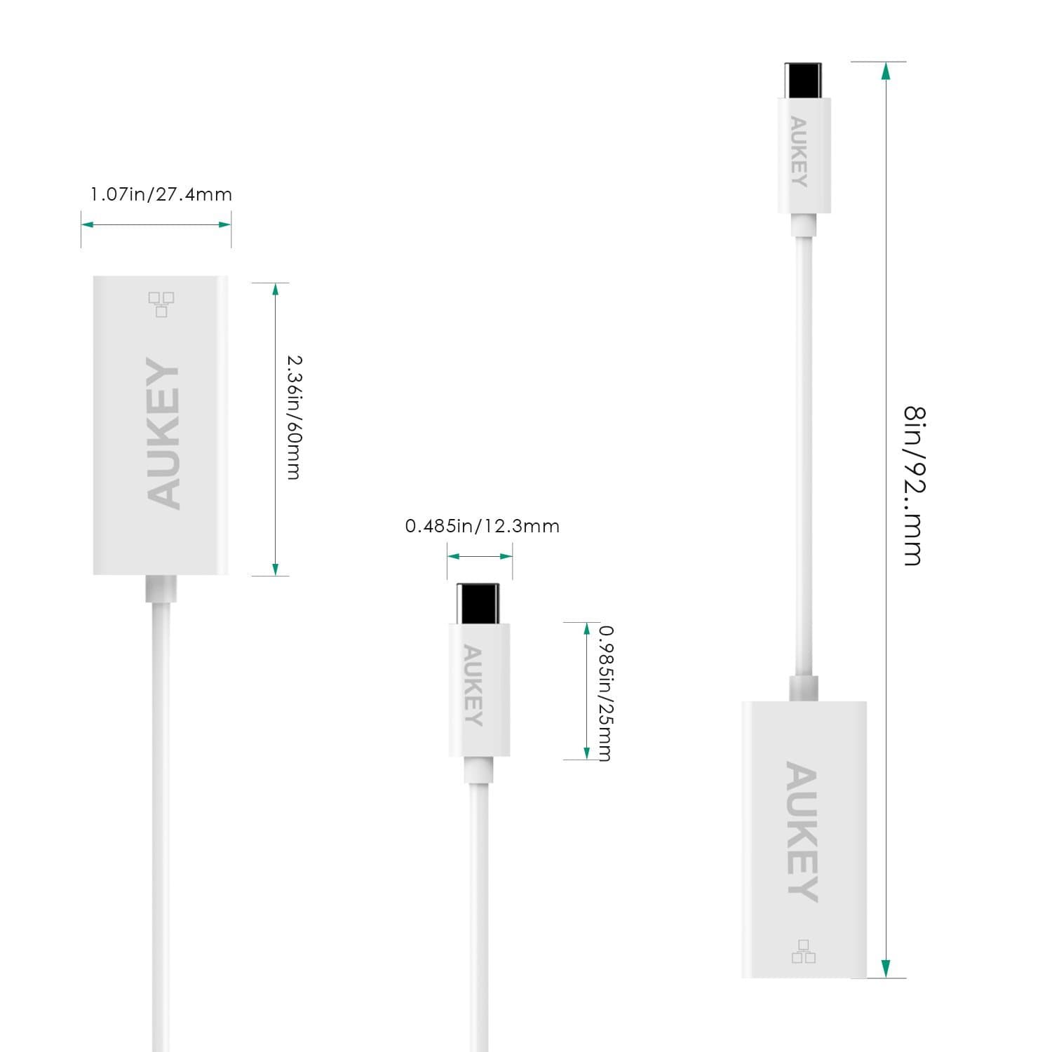 AUKEY CB-C13 USB C to RJ45 Ethernet Adapter - Aukey Malaysia Official Store