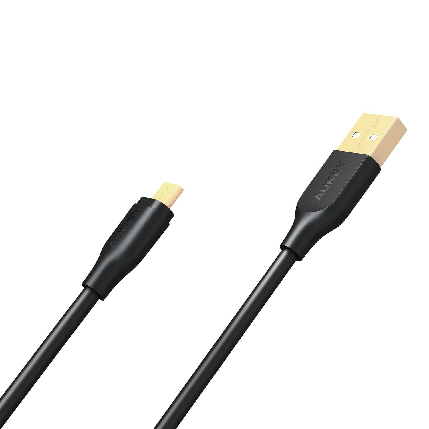 AUKEY CB-MD2 Gold-plated reinforced Qualcomm Quick Charge 2.0/3.0 Micro USB Cable (2M) - Aukey Malaysia Official Store