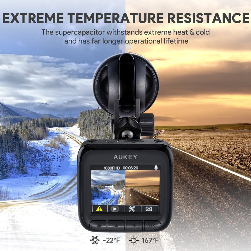 Aukey DR01 Full HD Car Camera Recorder  with extreme temperature resistance