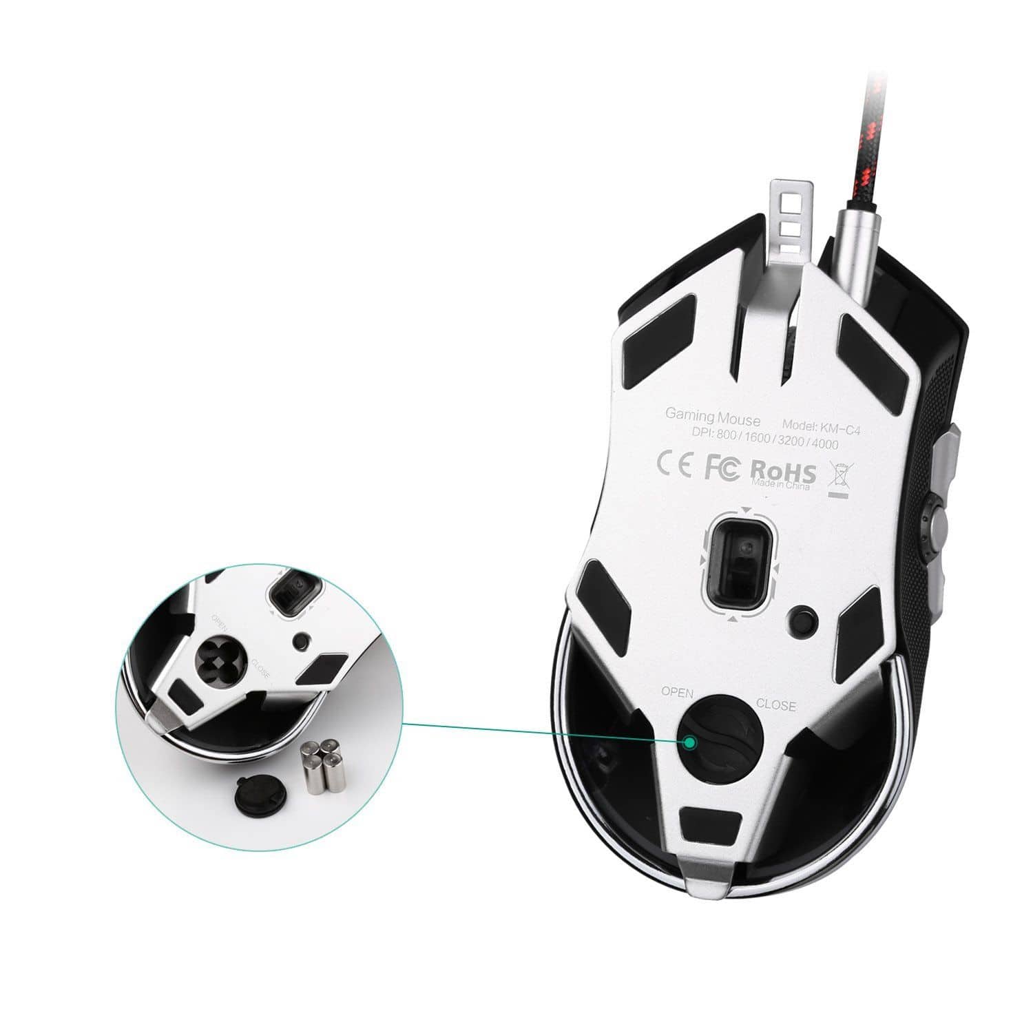 KM-C4 RGB Gaming Mouse With Switches 8 Programmable Buttons
