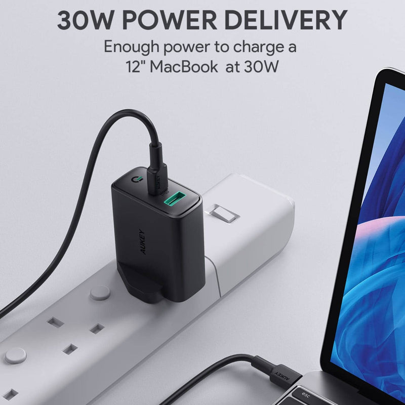PA-D1 Focus Duo 30W Power Delivery Dual-Port PD Charger with Dynamic Detect