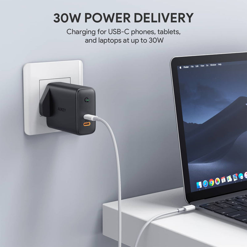 PA-D2 Focus Duo 36W Power Delivery  Dual-Port PD USB C Charger with Dynamic Detect