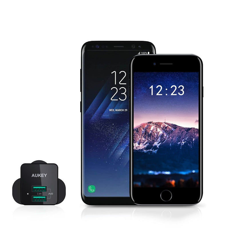 AUKEY PA-U32 12W Universal Dual Port AiPower Mini Portable Travel Charger - Aukey Malaysia Official Store