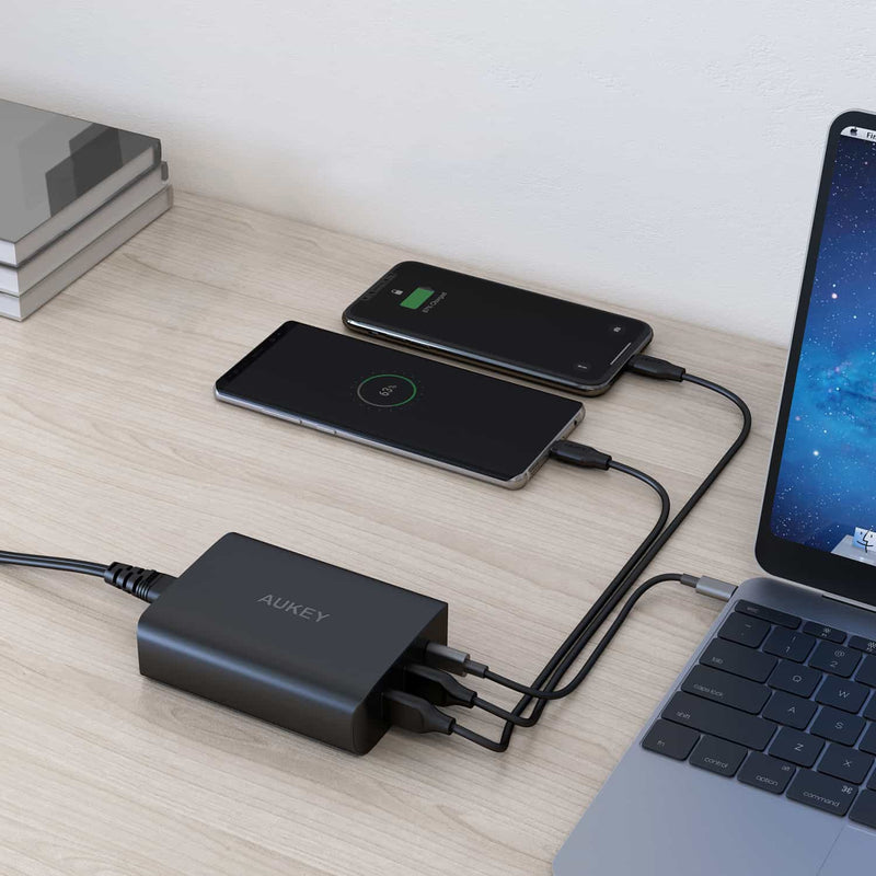 PA-Y13 74.5W USB C Power Delivery 3.0 & QC 3.0 Desktop Charger