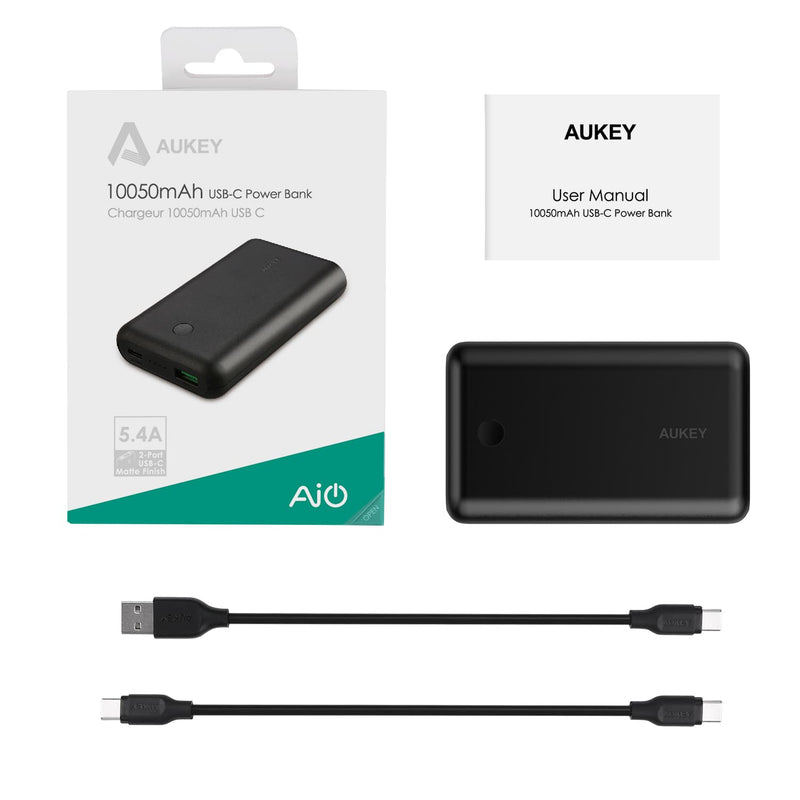 AUKEY PB-BY10 10050mAh Power Force Series USB C Power Bank - Aukey Malaysia Official Store