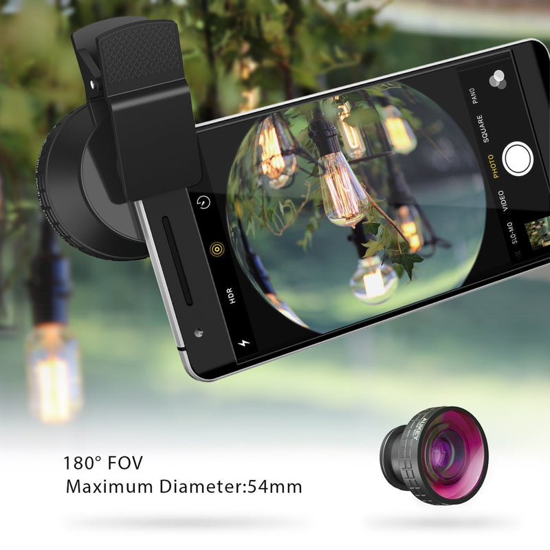 AUKEY PL-F2 Ora Lens Universal 180° Fisheye Clip-on Cell Phone Camera Lens - Aukey Malaysia Official Store