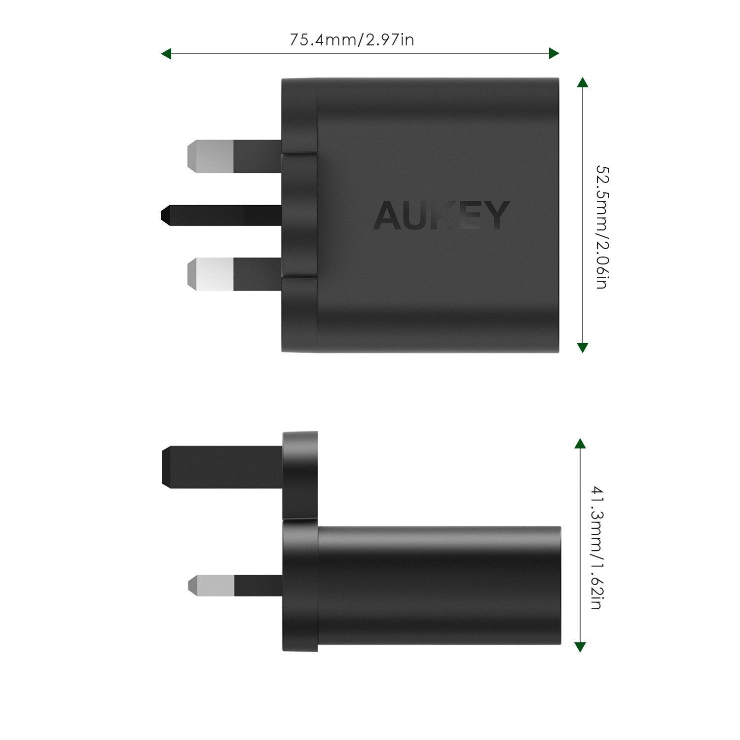 AUKEY PA-U28 Qualcomm Quick Charge 2.0 Wall Charger (UK PLUG) - Aukey Malaysia Official Store
