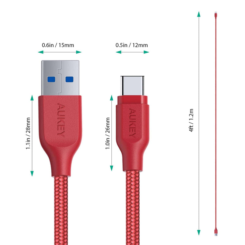 CB-AC1 Braided Nylon USB 3.1 USB A To USB C Cable 1.2 meter