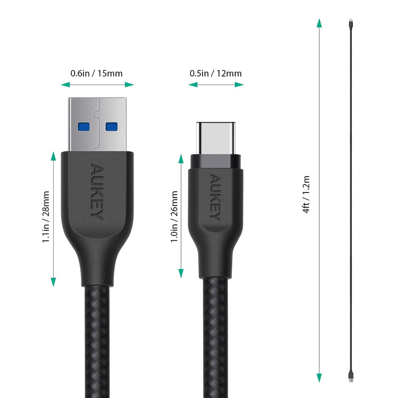 CB-AC1 Braided Nylon USB 3.1 USB A To USB C Cable 1.2 meter