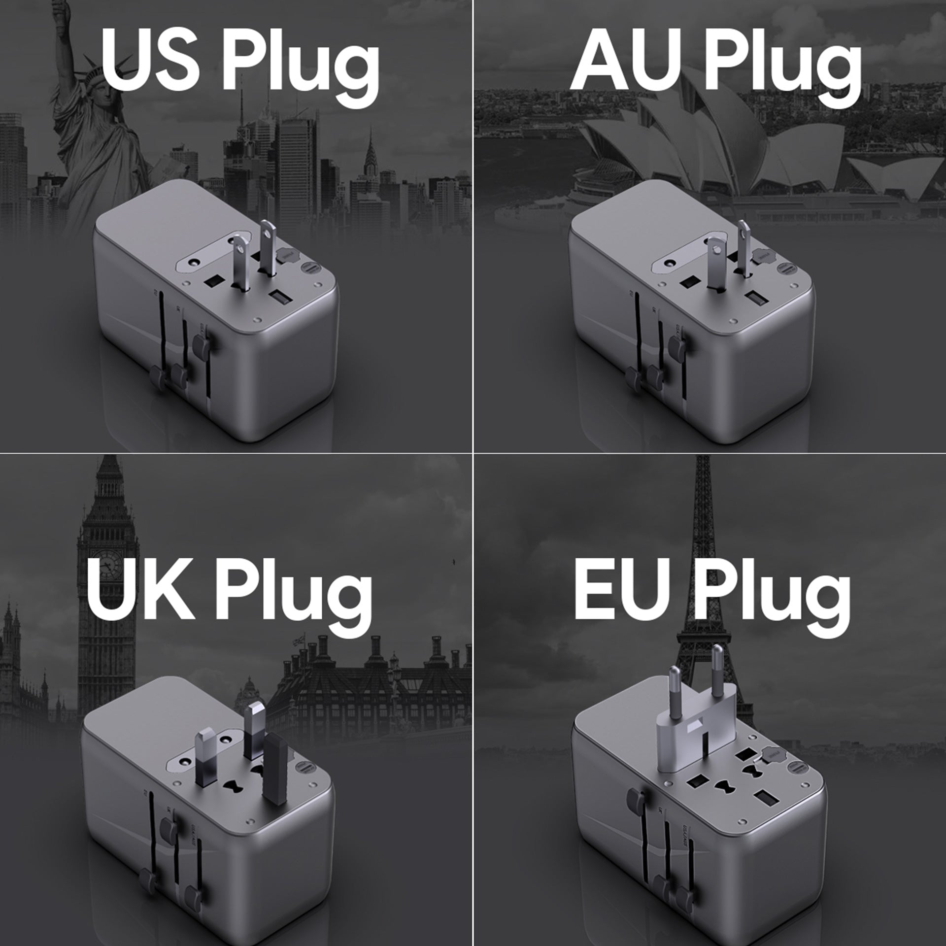 PA-TA09A 100W Travel Mate GaN Universal Adapter With USB ports