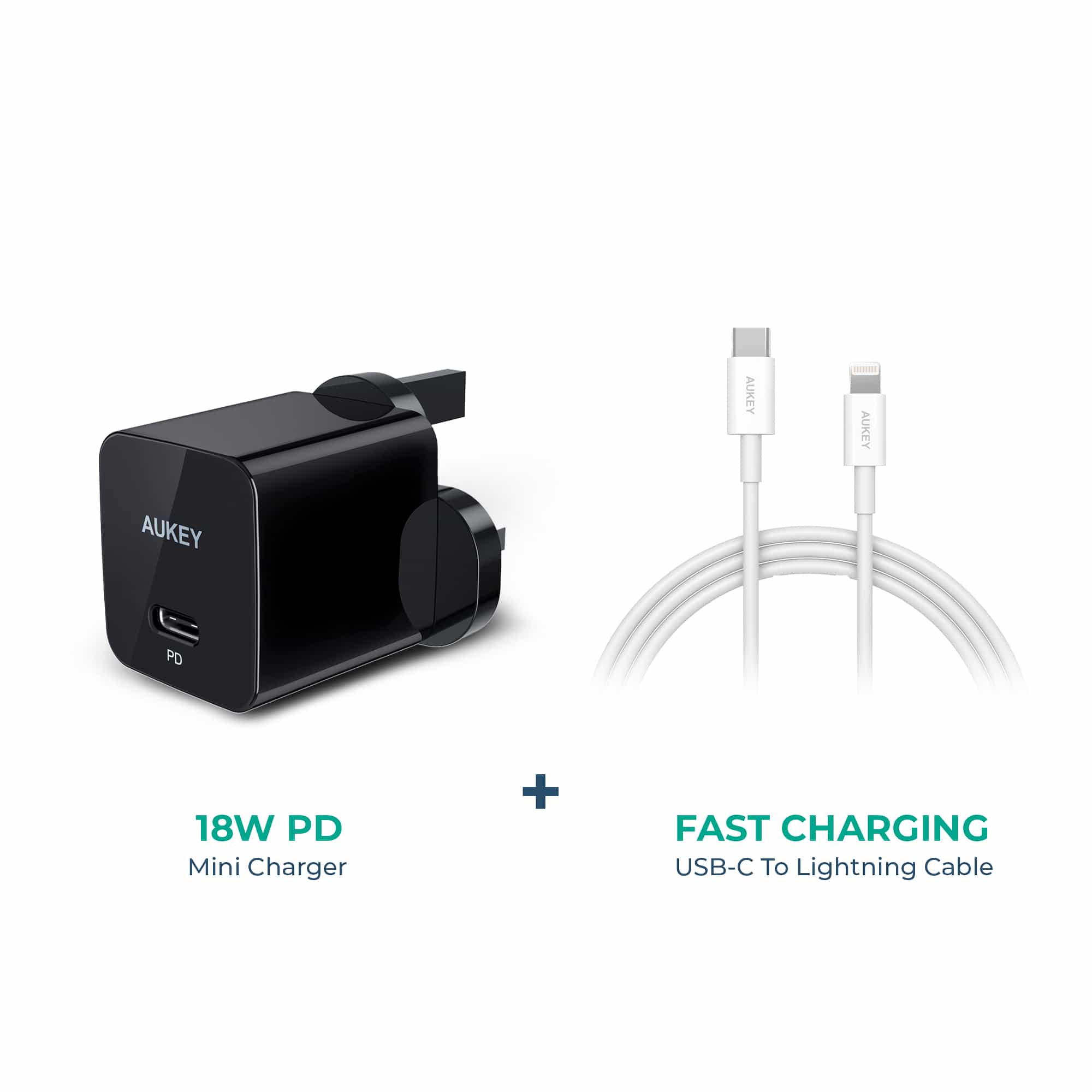 PA-Y18 Power Delivery USB-C Wall Charger With CB-CL1 USB C To Lightning Cable