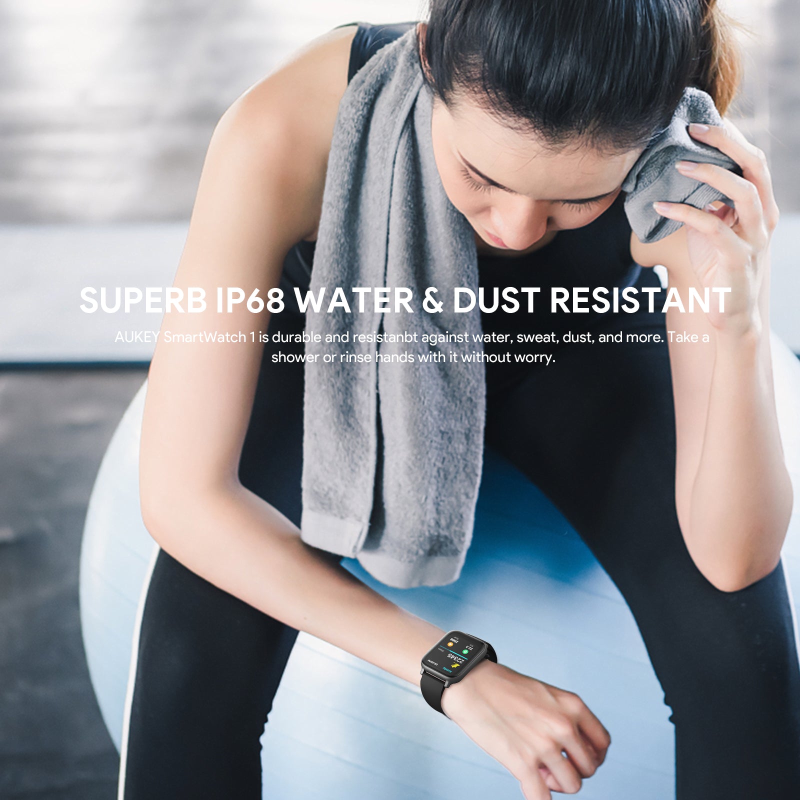 SW-1 Smartwatch Fitness Tracker with 10 Sport modes tracking & Customise watch faces