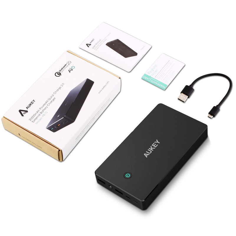 AUKEY PB-T5 20000mAh Qualcomm Quick Charger 2.0 Power Bank - Aukey Malaysia Official Store