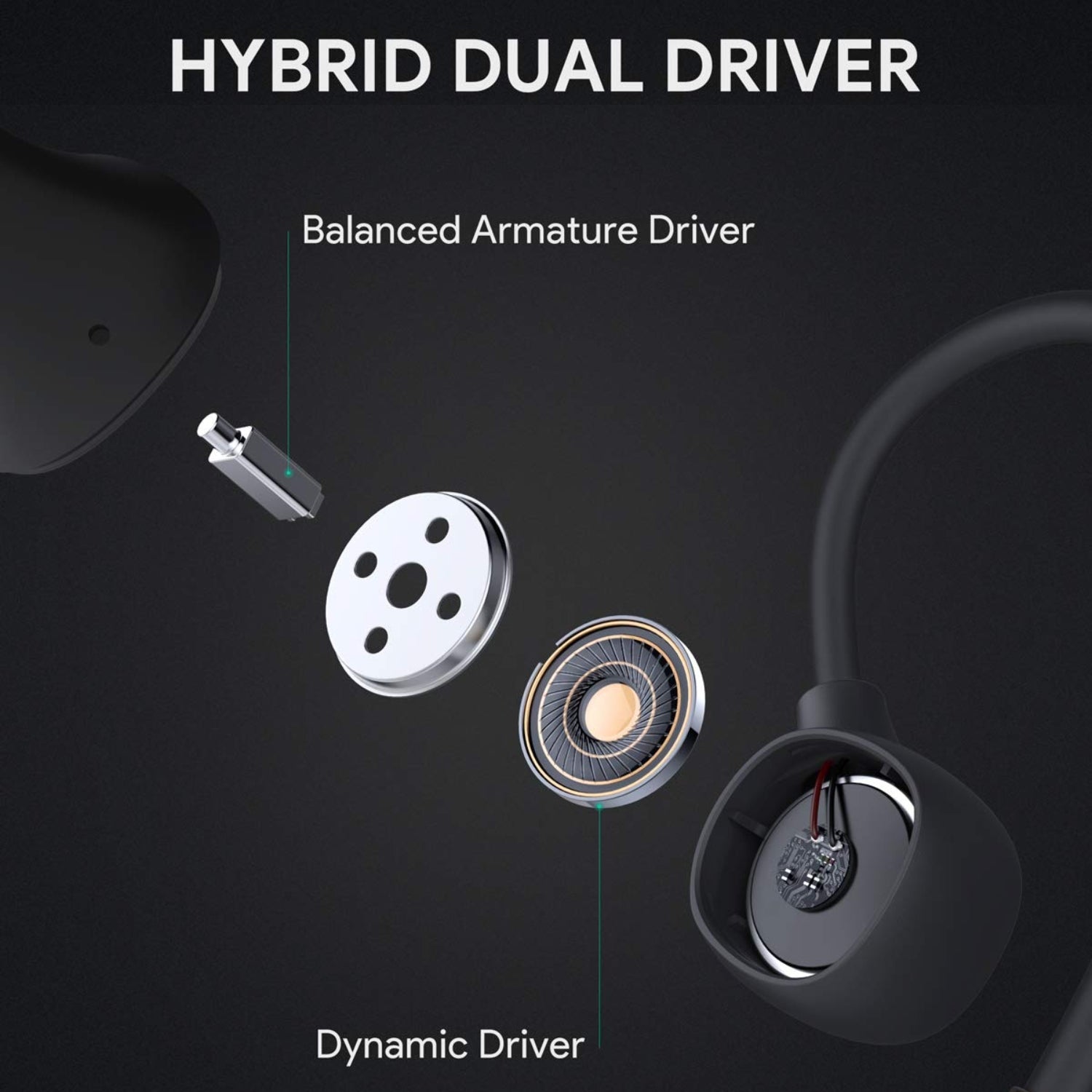 EP-B80 Key Series Bluetooth 5.0 Hybrid Dual Driver aptX Wireless Headphones Earbuds