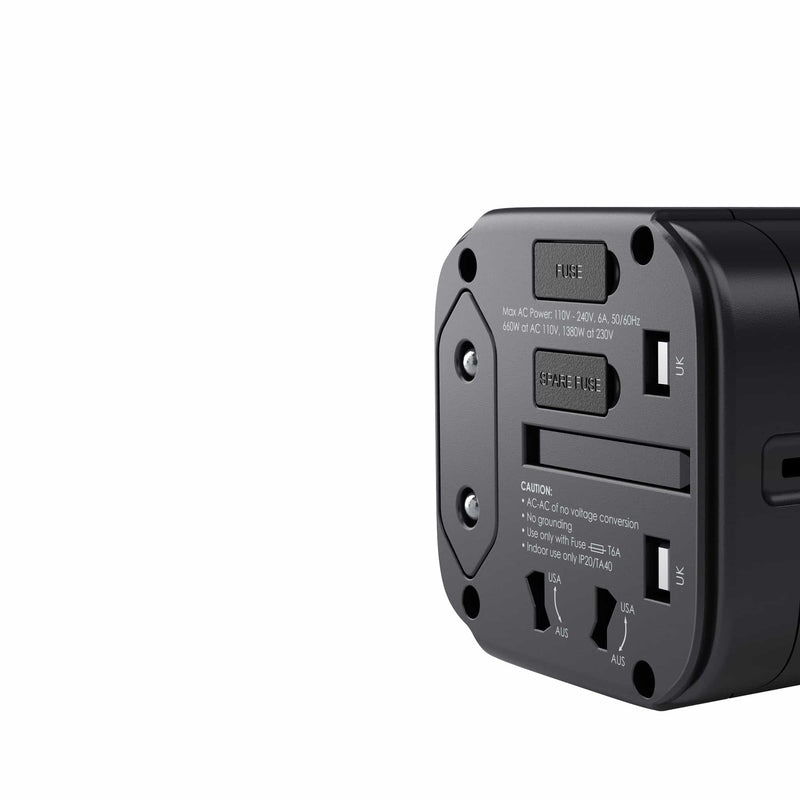 PA-TA01 Universal Travel Adapter With USB-C and USB-A Ports