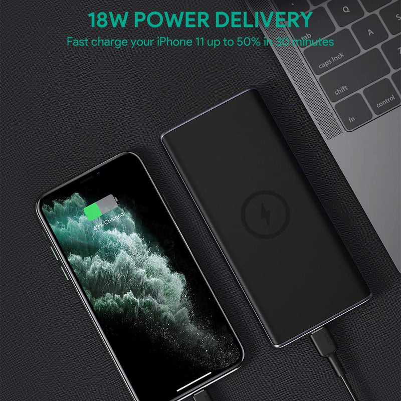 PB-Y32 18W PD QC 3.0 10000mAh Power Bank with Wireless Charging
