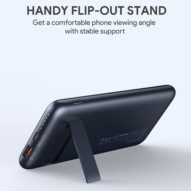 PB-WL02 18W PD QC 3.0 10000mAh Power Bank With Foldable Stand & Wireless Charging