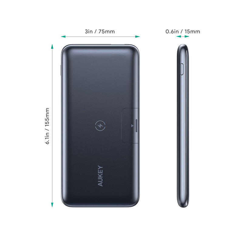 PB-WL02 18W PD QC 3.0 10000mAh Power Bank With Foldable Stand & Wireless Charging