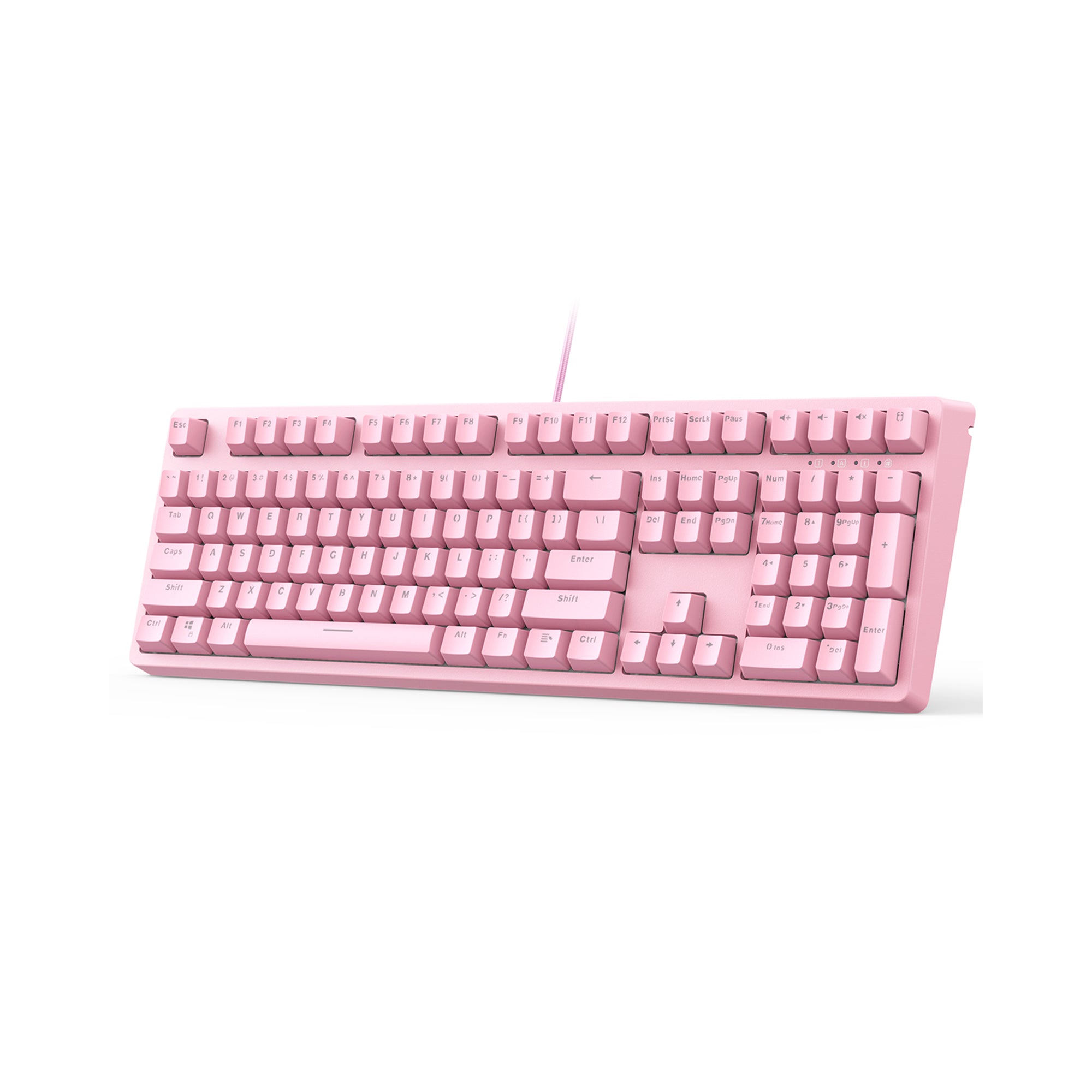 KM-G15 Pink Mechanical Blue Switch Gaming Keyboard