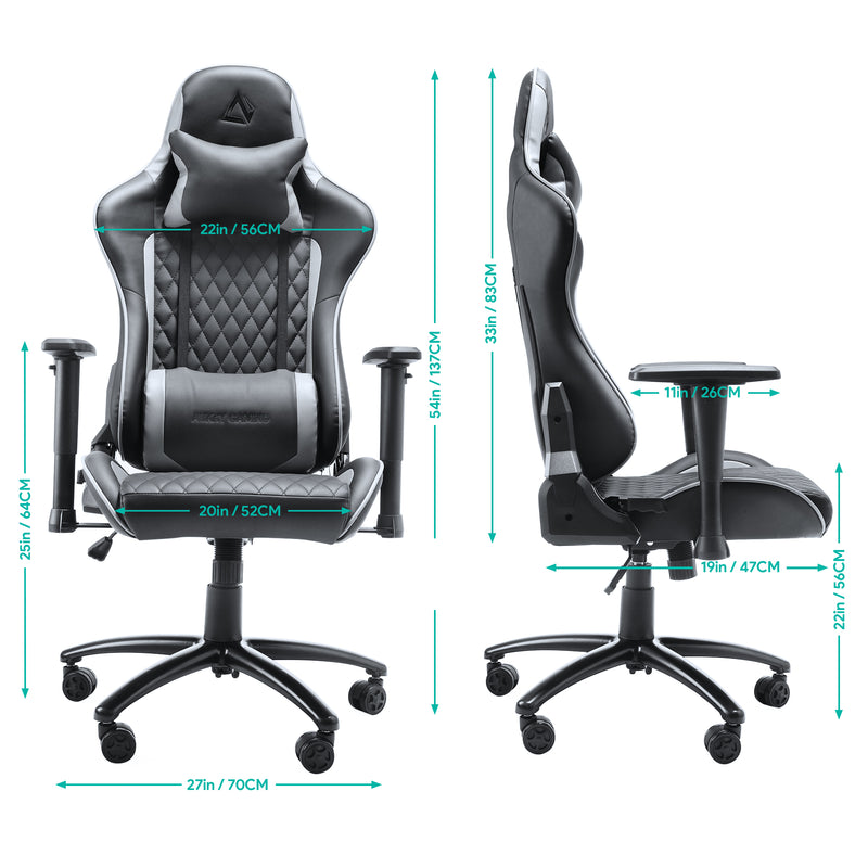 GC-A01 Ergonomic Gaming Chair with Adjustable Swivel Recliner and Armrest