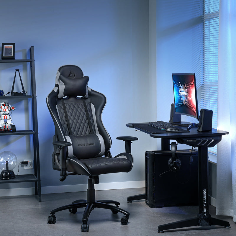 GC-A01 Ergonomic Gaming Chair with Adjustable Swivel Recliner and Armrest